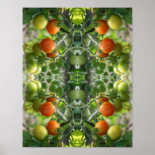 Tuinkers Tomaten Abstracte Natuur Poster (Voorkant)