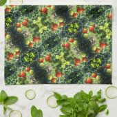 Tuinkers Tomaten Abstracte Natuur Theedoek (Gevouwen)