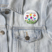 Tuinknop van puzzelstukjes ronde button 5,7 cm (In situ)