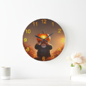 Tuinkoepel met pompoen, wandklok (Huis)