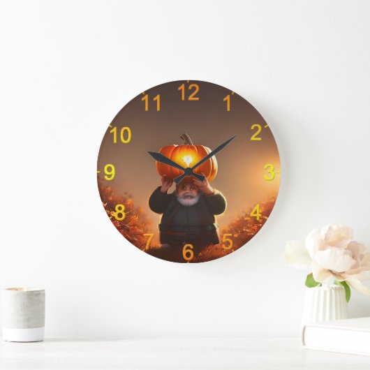 Tuinkoepel met pompoen, wandklok (Huis)