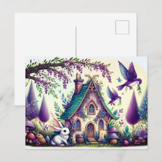 Tuinkonijntje briefkaart. briefkaart (Voorkant / Achterkant)