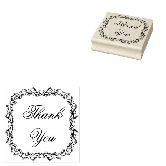 Tuinkrans Dank u Rubberstempel (Gestempeld)