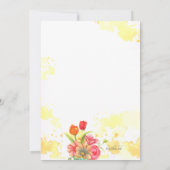 Tuinlaarzen en Bloemen Uitnodiging (Achterkant)