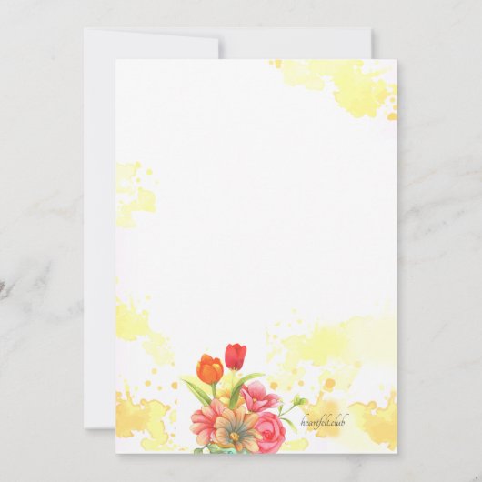 Tuinlaarzen en Bloemen Uitnodiging (Achterkant)