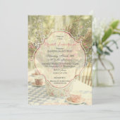 Tuinland Chic Soft Faded Flowers Kaart (Staand voorkant)