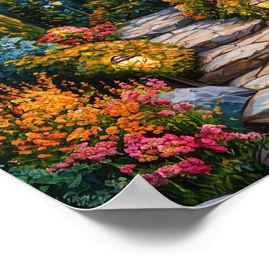 Tuinlandschap Poster (Hoek)