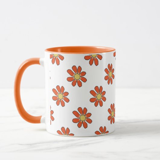 tuinlappen Floral Pattern Oranje Yellow Mok (Links)