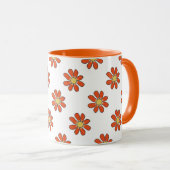 tuinlappen Floral Pattern Oranje Yellow Mok (Voorkant rechts)