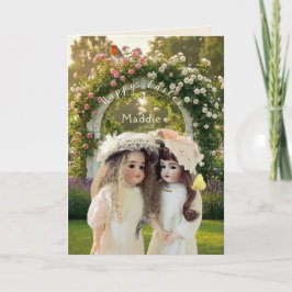 Tuinlatwerk Antieke Poppen 5" x 7" Kaart