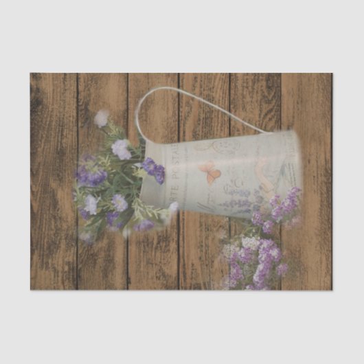 tuinlavender rustin country barn wood tissuepapier (Voorkant)