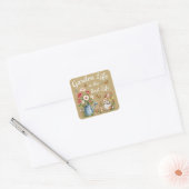 Tuinleven is het beste leven vierkante sticker (Envelop)