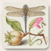 Tuinleven, Libel, Peer, Anjer en Insect Bier Onderzetter (Voorkant)