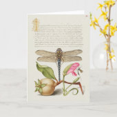Tuinleven, Libel, Peer, Anjer en Insect Kaart (Gele Bloem)