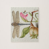 Tuinleven, Libel, Peer, Anjer en Insect Legpuzzel (Verticaal)