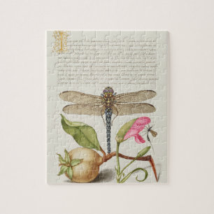 Tuinleven, Libel, Peer, Anjer en Insect Legpuzzel
