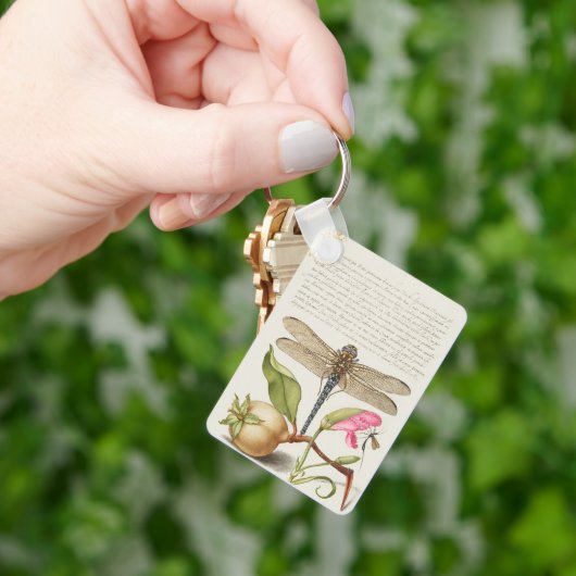 Tuinleven, Libel, Peer, Anjer en Insect Sleutelhanger (Hand)