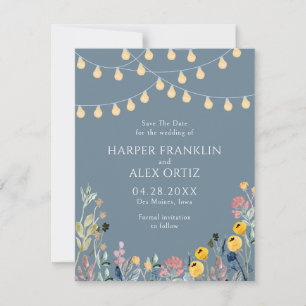 Tuinlichten en Wildbloemen Save The Date