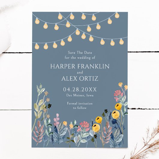 Tuinlichten en Wildbloemen Save The Date