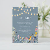 Tuinlichten en Wildbloemen Trouwdetails Informatiekaartje (Staand voorkant)
