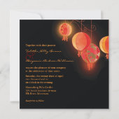 Tuinlichten Papieren Lantaarns Huwelijksuitnodigin Kaart (Achterkant)