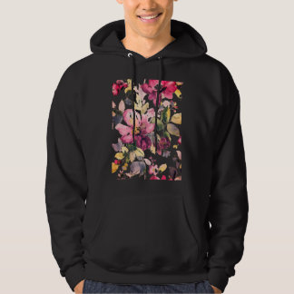 Tuinliefhebber Gift Waterverf Bloemenmaroon T-shir Hoodie
