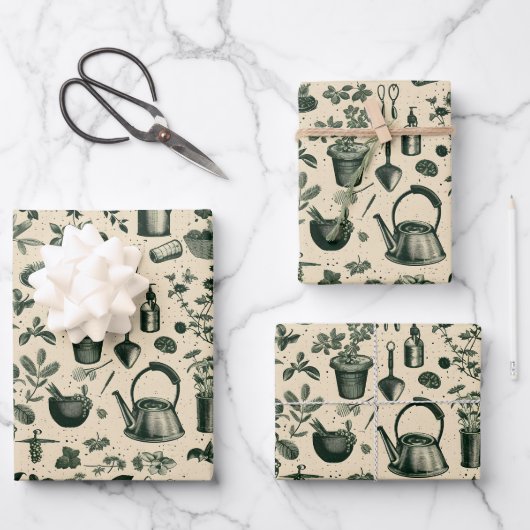  tuinliefhebbers feest betegeld inpakpapier vel (Voorkant)