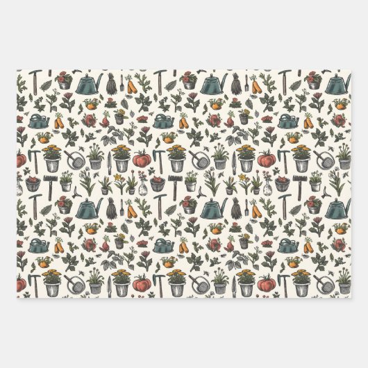  tuinliefhebbers feest betegeld inpakpapier vel (Voorkant 3)