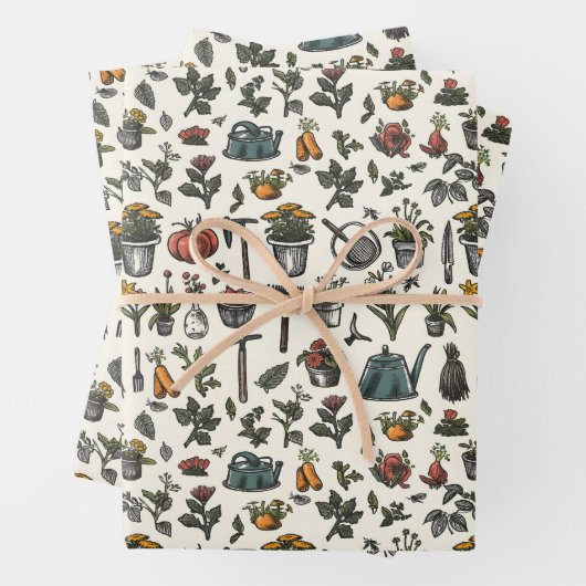  tuinliefhebbers feest betegeld inpakpapier vel (In situ)