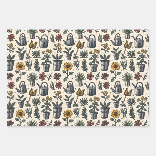 tuinliefhebbers feest betegeld inpakpapier vel (Voorkant 2)