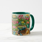 Tuinliefhebbers gepersonaliseerde koffie mok (Voorkant rechts)