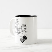 Tuinman bevrucht zijn gewassen. grappig tweekleurige koffiemok (Voorkant links)