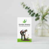 Tuinman Bloemen Planten | Landschapslogo Visitekaartje (Staand voorkant)