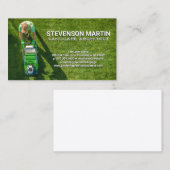 Tuinman die gazon knipt vanuit de lucht gezien visitekaartje (Voorkant / Achterkant)