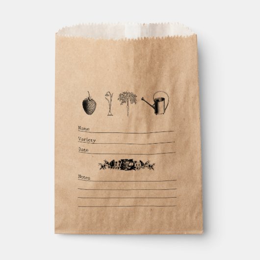  tuinman geïllustreerde zaadbesparing bedankzakje (Voorkant)