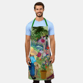 Tuinman in bloementuin All-Over Print Schort (Gedragen)