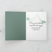 Tuinman Konijn Verjaardag Kaart (Binnen)