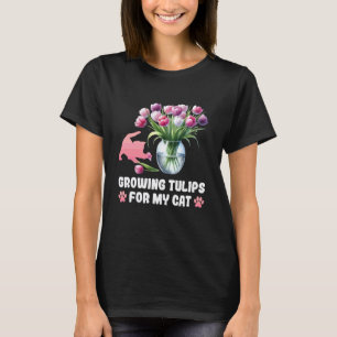 Tuinman KWEekt TULPEN VOOR MIJN KAT Grappige Tulpe T-shirt