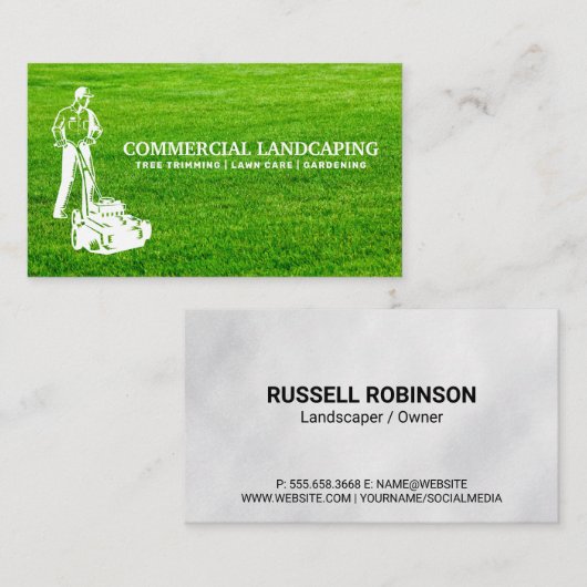 Tuinman Maait Gras | Gras Maaien Visitekaartje (Voorkant / Achterkant)