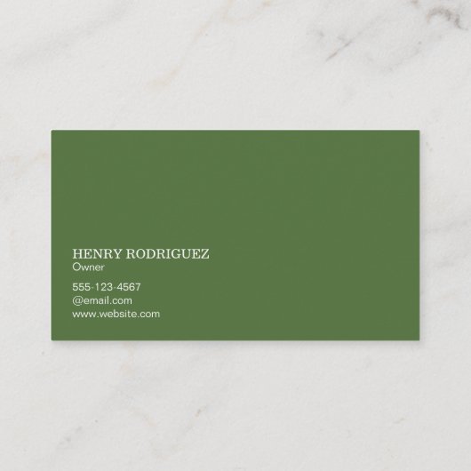 Tuinman met grasmaaier | landschapsarchitectuur visitekaartje (Achterkant)