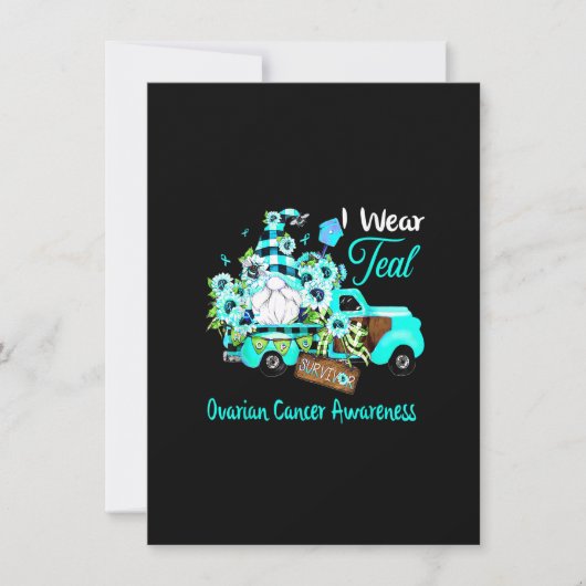 Tuinman Overlevende Eierstokkanker Bewustzijn Kaart (Voorkant)