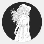 Tuinman Ronde Sticker (Voorkant)