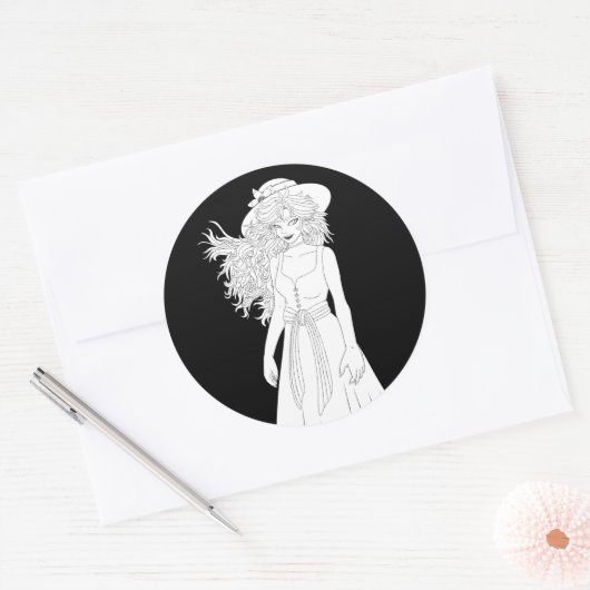 Tuinman Ronde Sticker (Envelop)