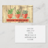 Tuinman Rustiek Hout Waterverf Hout & Planten Visitekaartje (Voorkant / Achterkant)