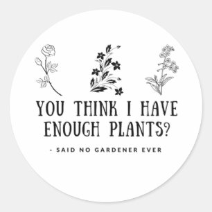 Tuinman Sticker, Tuinieren, Plant liefhebber Ronde Sticker