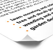 Tuinman, Tuincentrum, Lawn Care - Glossy Poster (Hoek)