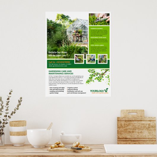 Tuinman, Tuincentrum, Lawn Care Poster (Keuken)