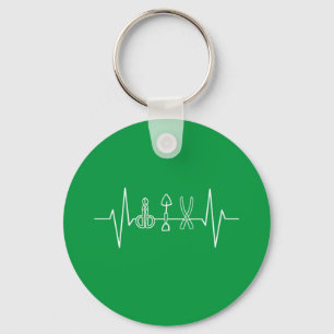 Tuinman - Tuingereedschap Heartbeat Gardener Gift Sleutelhanger