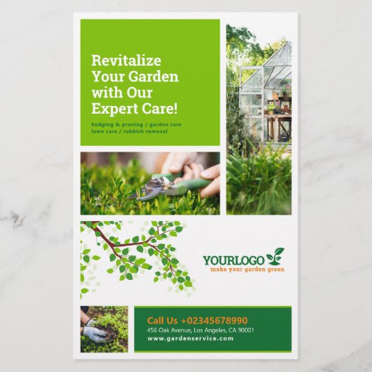 Tuinman, Tuinieren Diensten, Lawn Care DL Flyer (Voorkant)