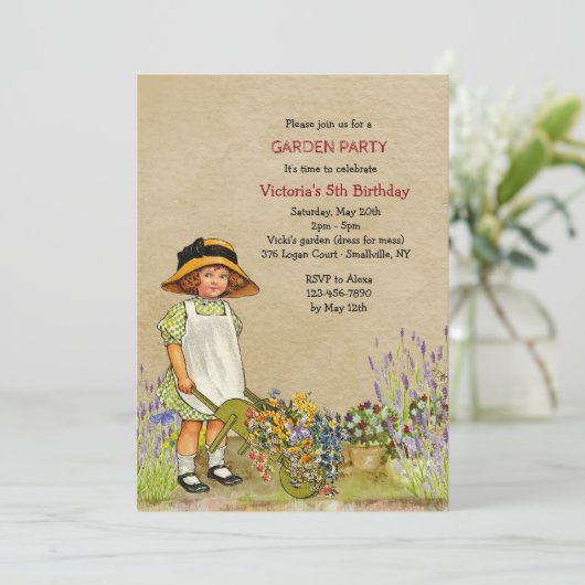 tuinman uitnodiging (Staand voorkant)